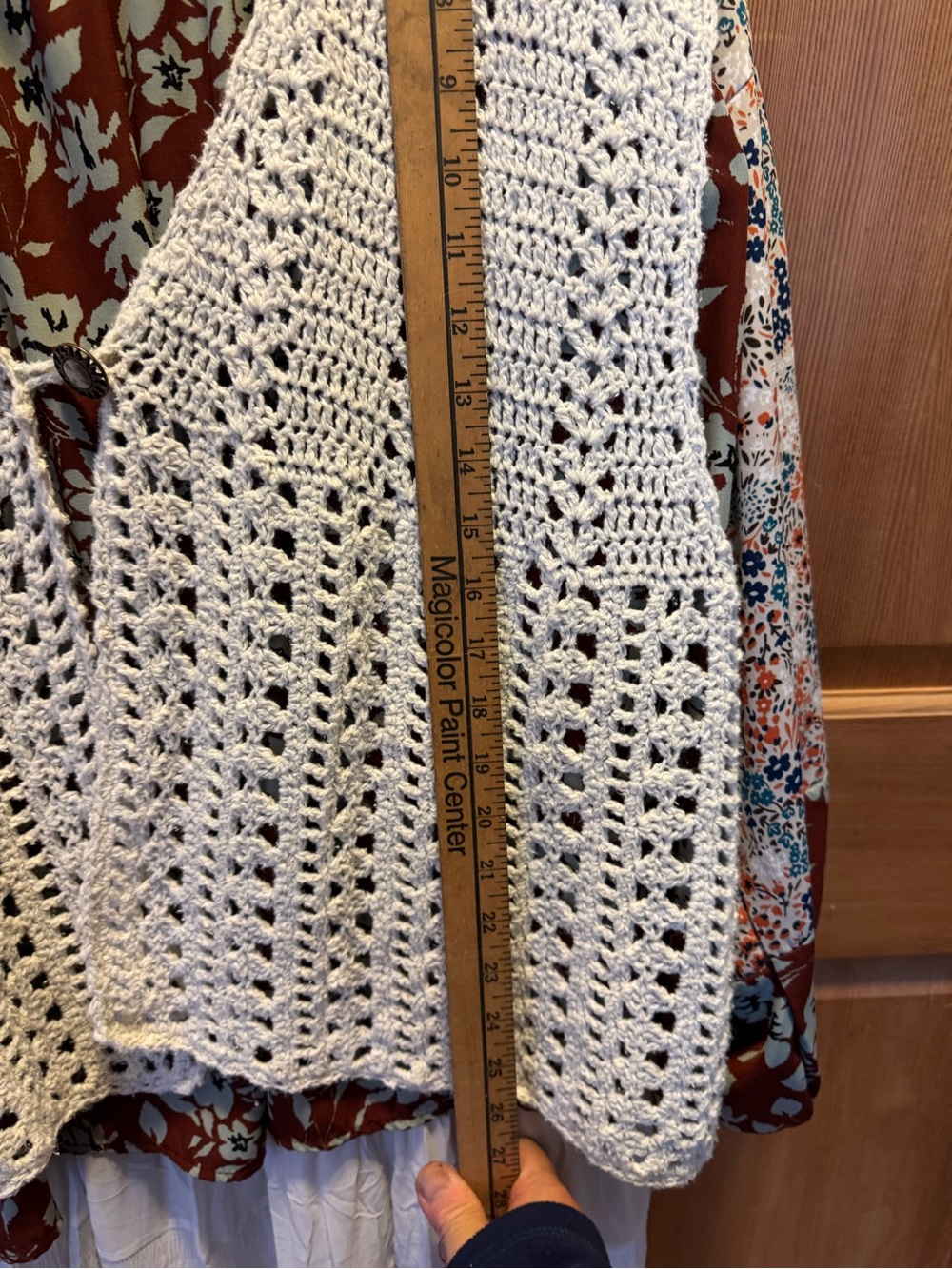 BOHO inspired Cream Crochet Openwork Knit Vest- may be hand made - Picture 16 of 16